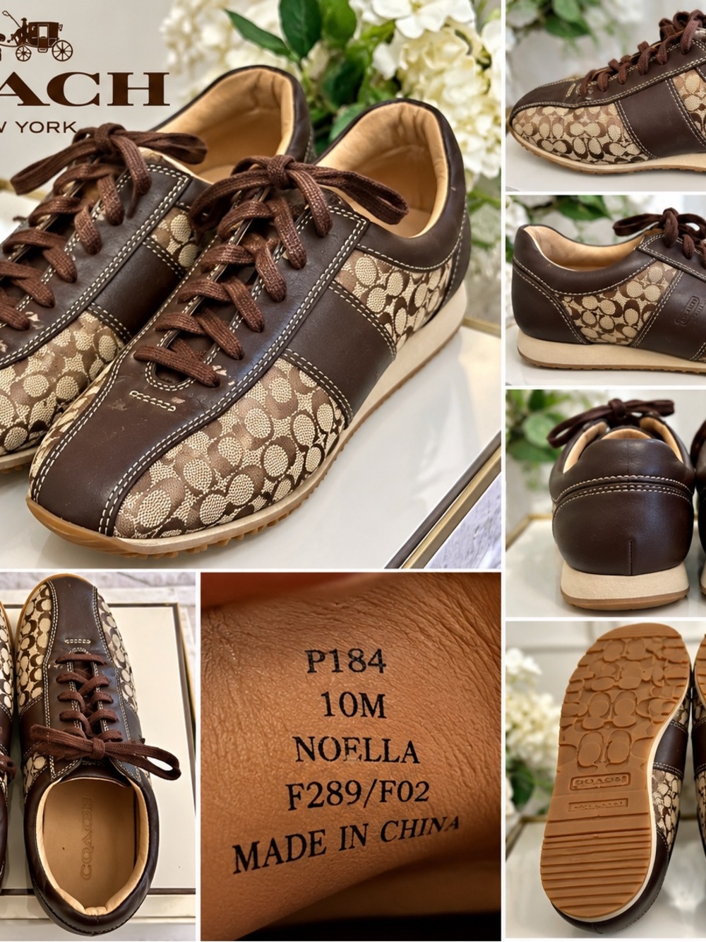 Coach Noella P184 Signature Sneakers – Size 10M